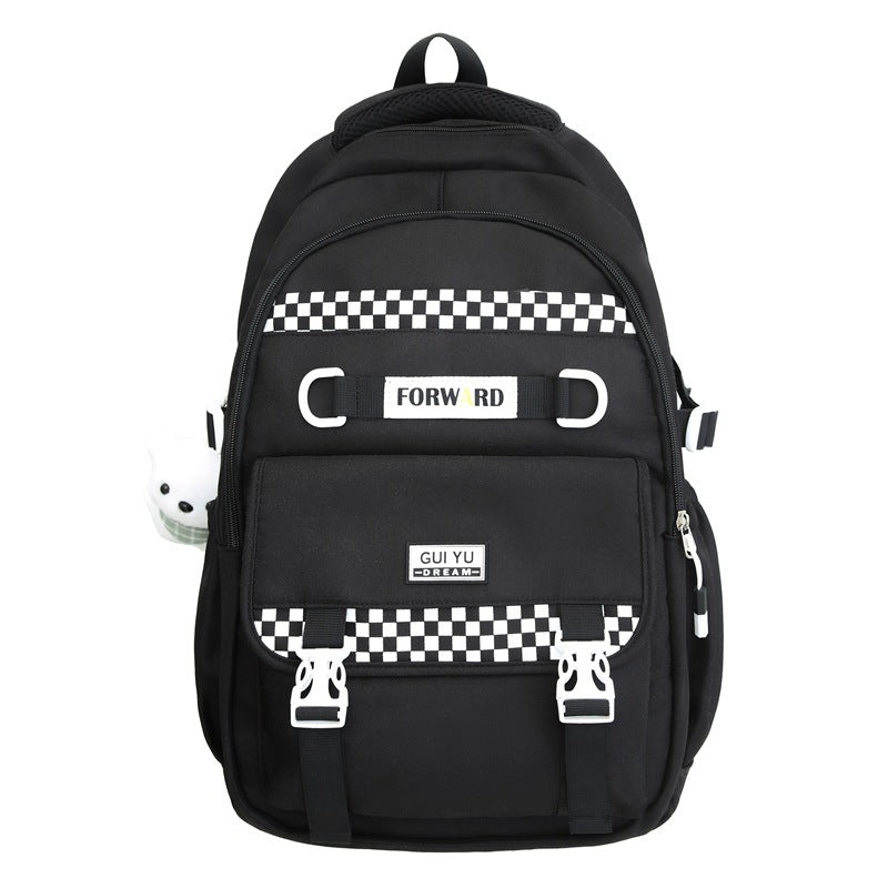 Kawaii Fashion Bag Whimsical Plaid Twilight Backpack