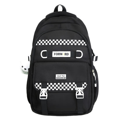 Kawaii Fashion Bag Whimsical Plaid Twilight Backpack