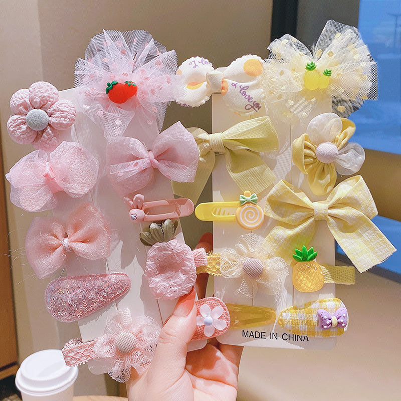 Kawaii Fashion Whimsical Blossom Bow Hair Accessory Ensemble