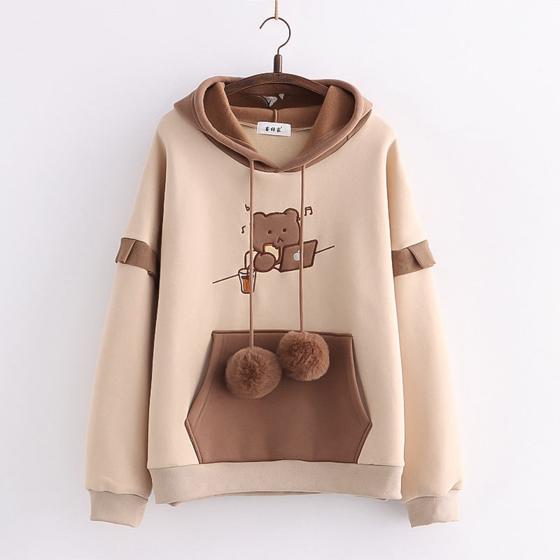 Kawaii Fashion Hoodie Cuddle Cloud Bear Knit Pullover