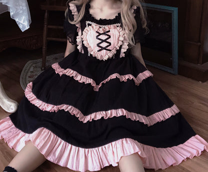 Kawaii Fashion Lolita Dress Whimsical Chiffon Dreams Ensemble