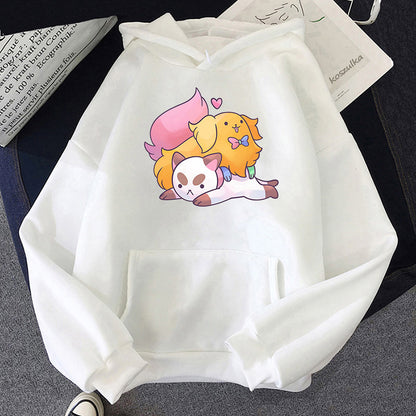 Kawaii Fashion Hoodie Whimsical Canvas Dreamer Pullover