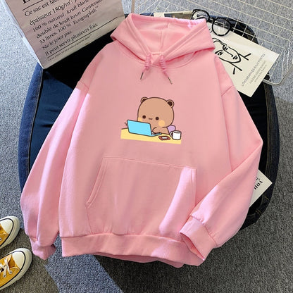 Kawaii Fashion Hoodie Emerald Dreamscape Print Pullover Hoodie